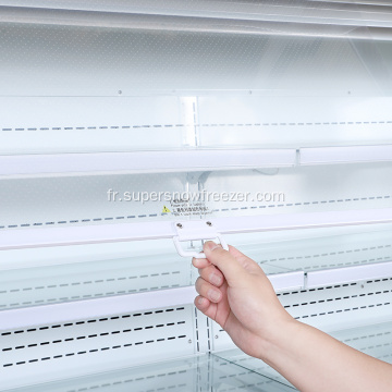 Armoire d&#39;affichage réfrigérée verticale à plusieurs lieux à plusieurs lieux